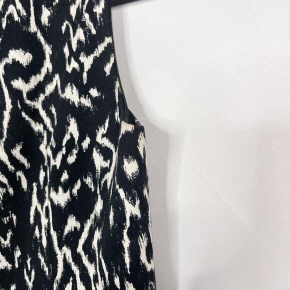 Elie Tahari for Nordstrom 4 Black White Abstract Printed Sheath Dress Sleeveless - Picture 10 of 13